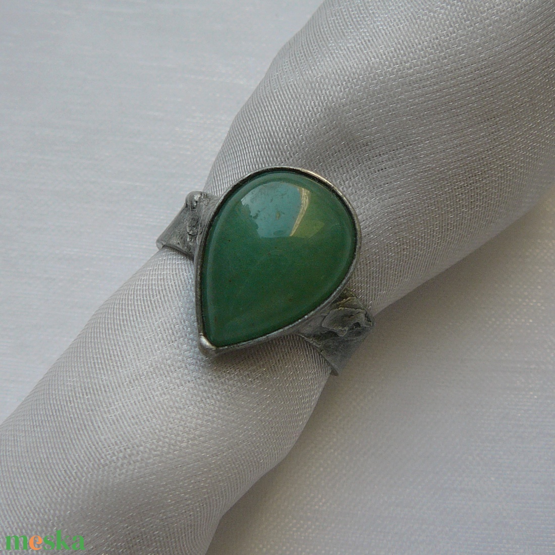 Aventurin gyűrű - ékszer - gyűrű - szoliter gyűrű - Meska.hu