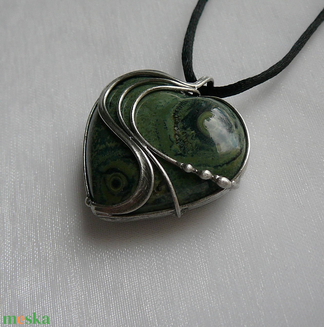 Eldarit szív medál - ékszer - nyaklánc - medálos nyaklánc - Meska.hu