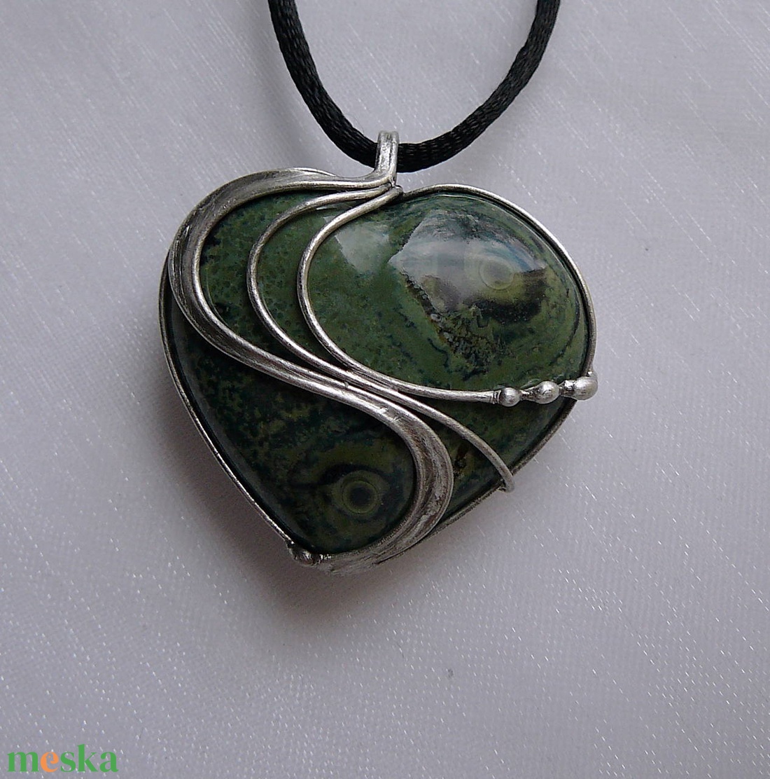 Eldarit szív medál - ékszer - nyaklánc - medálos nyaklánc - Meska.hu