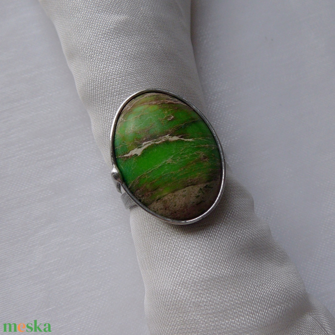 Üledéki jáspis gyűrű - ékszer - gyűrű - szoliter gyűrű - Meska.hu