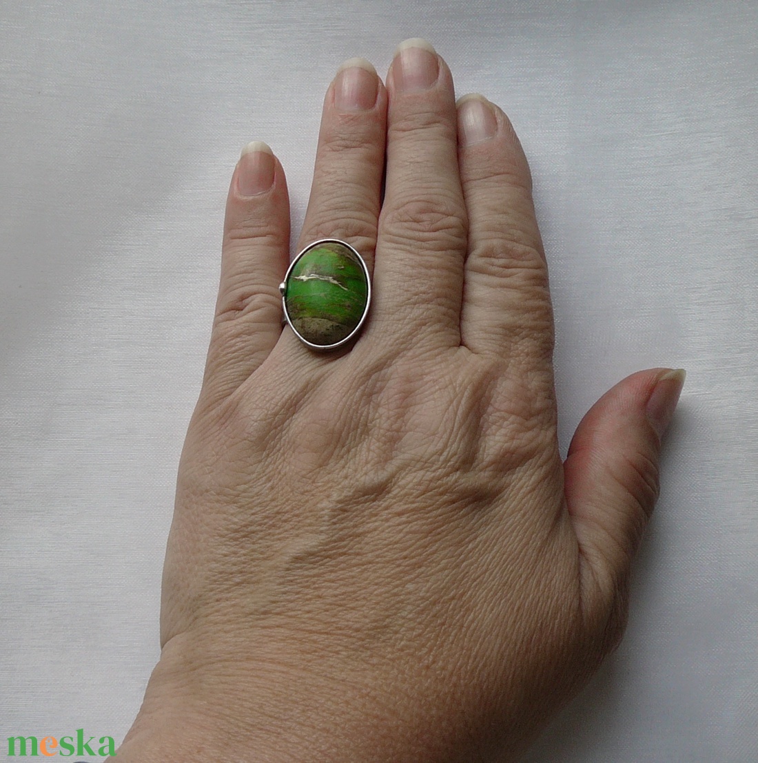 Üledéki jáspis gyűrű - ékszer - gyűrű - szoliter gyűrű - Meska.hu
