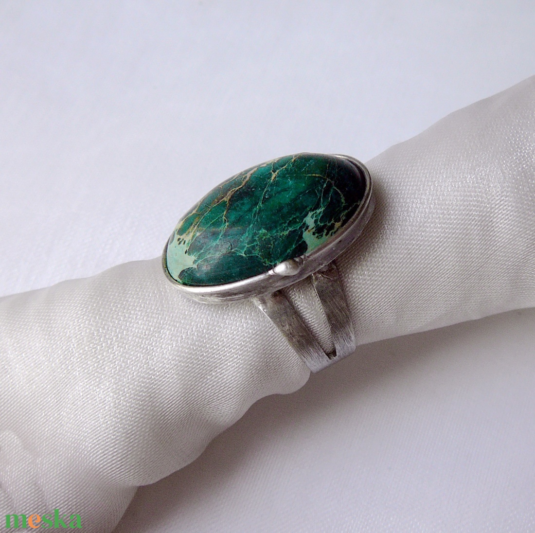 Üledéki jáspis gyűrű - ékszer - gyűrű - szoliter gyűrű - Meska.hu