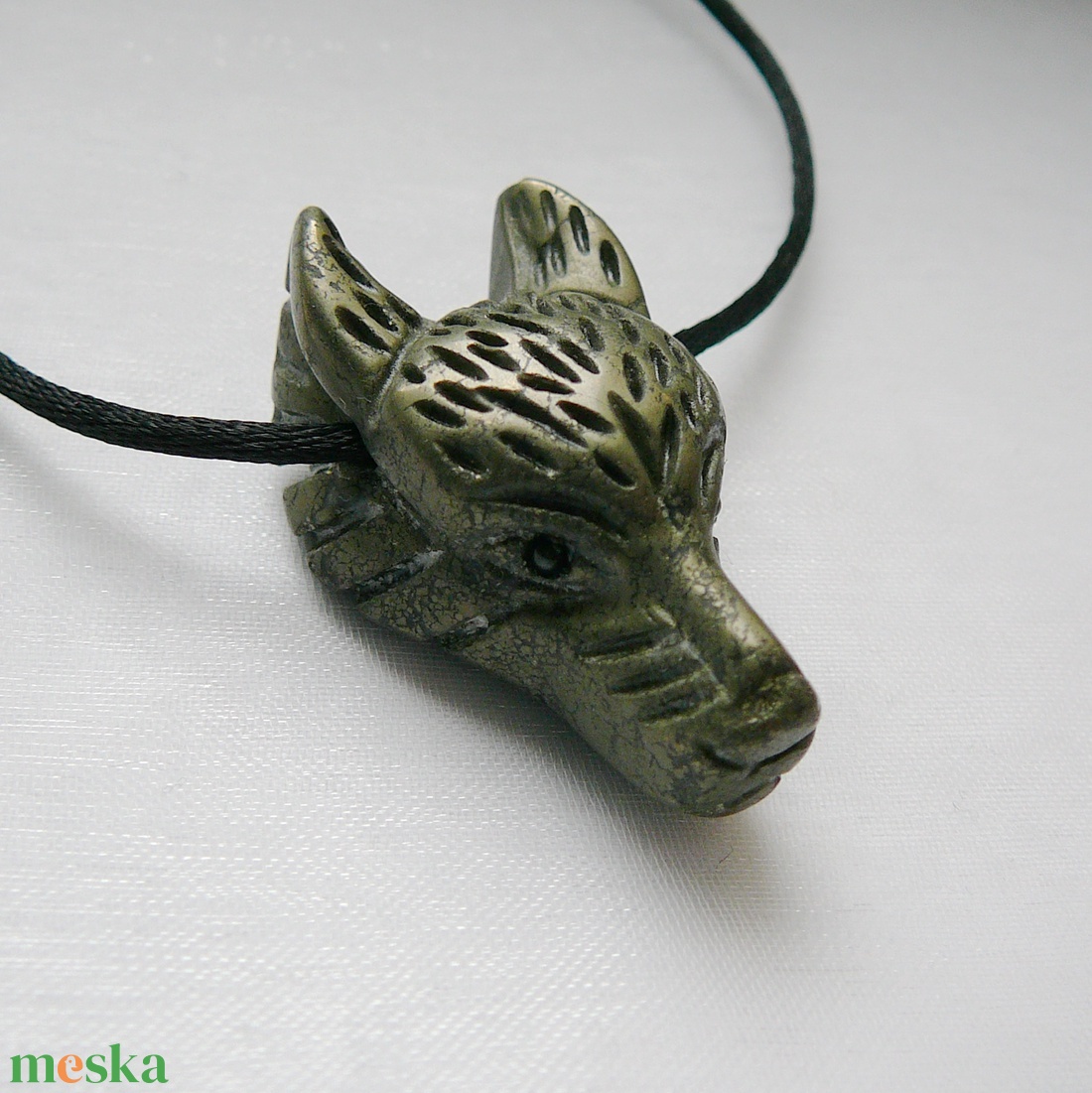 Pirit farkas medálos nyaklánc - ékszer - nyaklánc - medálos nyaklánc - Meska.hu