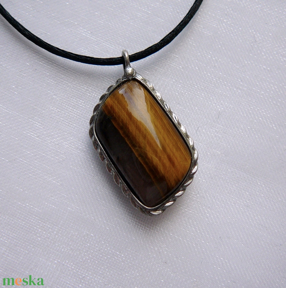 Tigrisszem medál - ékszer - nyaklánc - medálos nyaklánc - Meska.hu