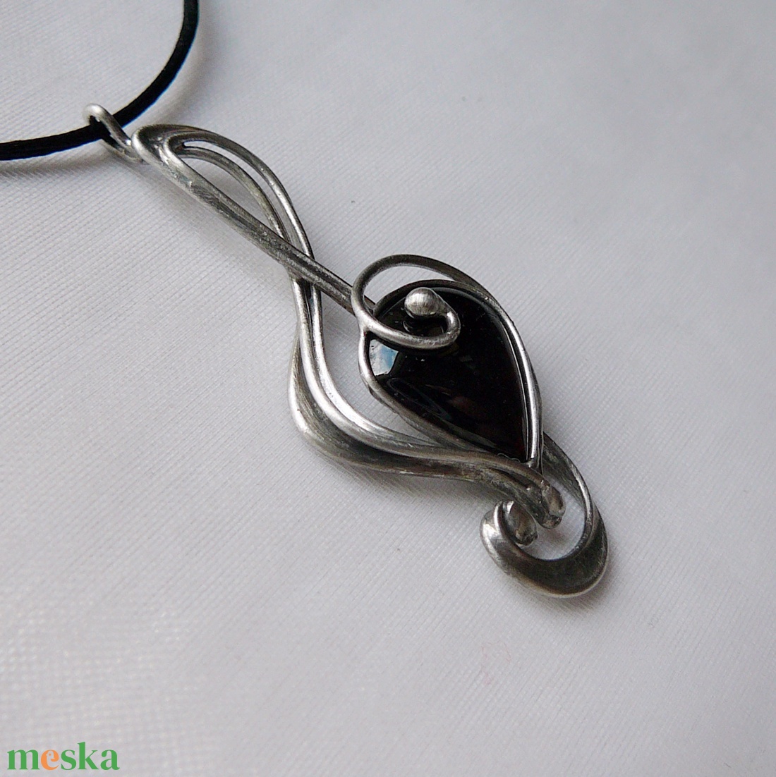 Gránát violinkulcs medál - ékszer - nyaklánc - medálos nyaklánc - Meska.hu