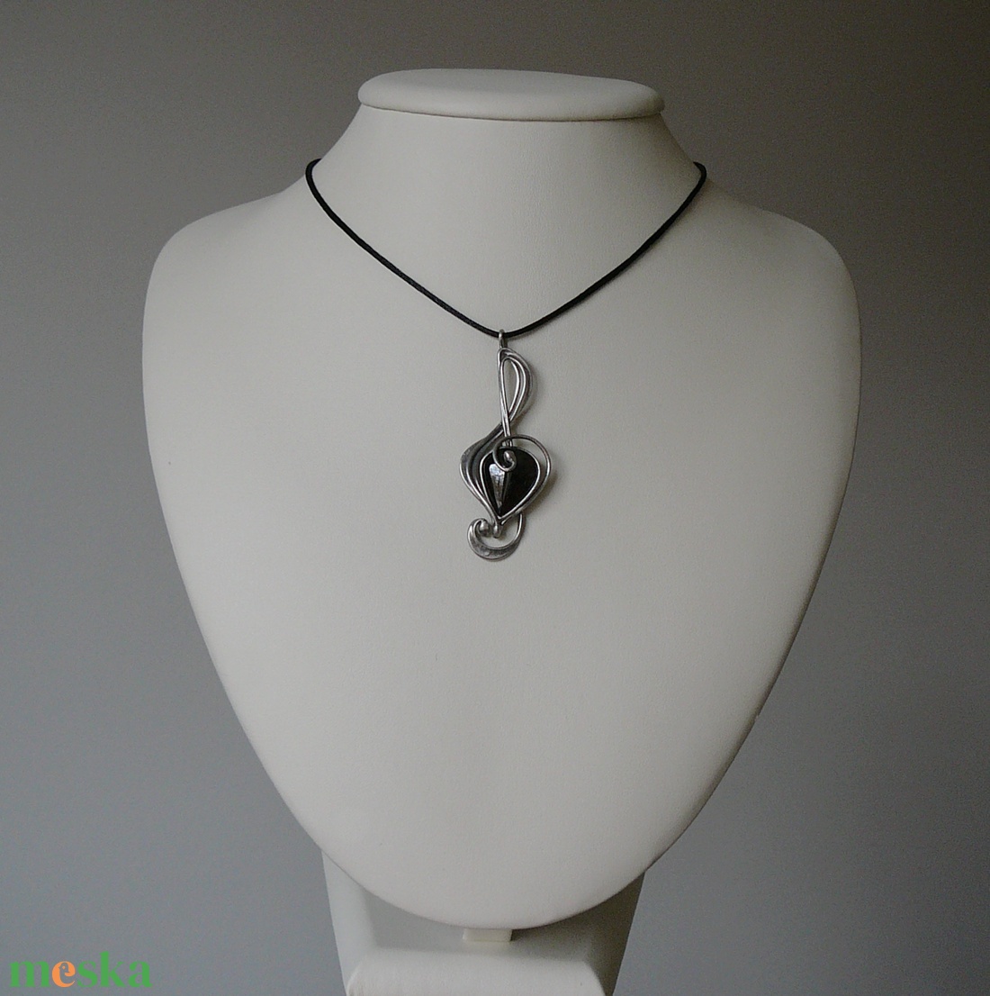 Gránát violinkulcs medál - ékszer - nyaklánc - medálos nyaklánc - Meska.hu