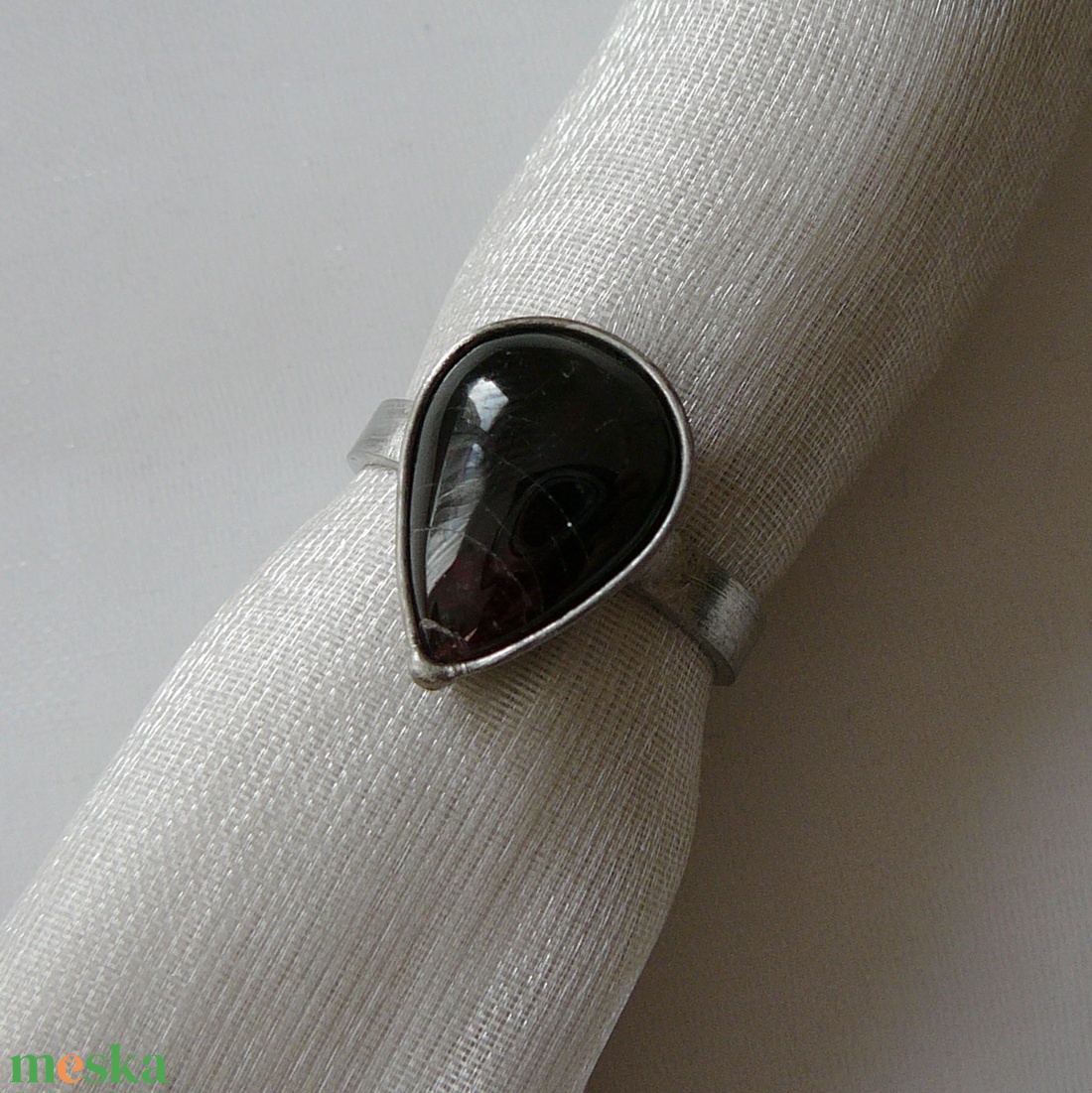 Gránát gyűrű - ékszer - gyűrű - szoliter gyűrű - Meska.hu