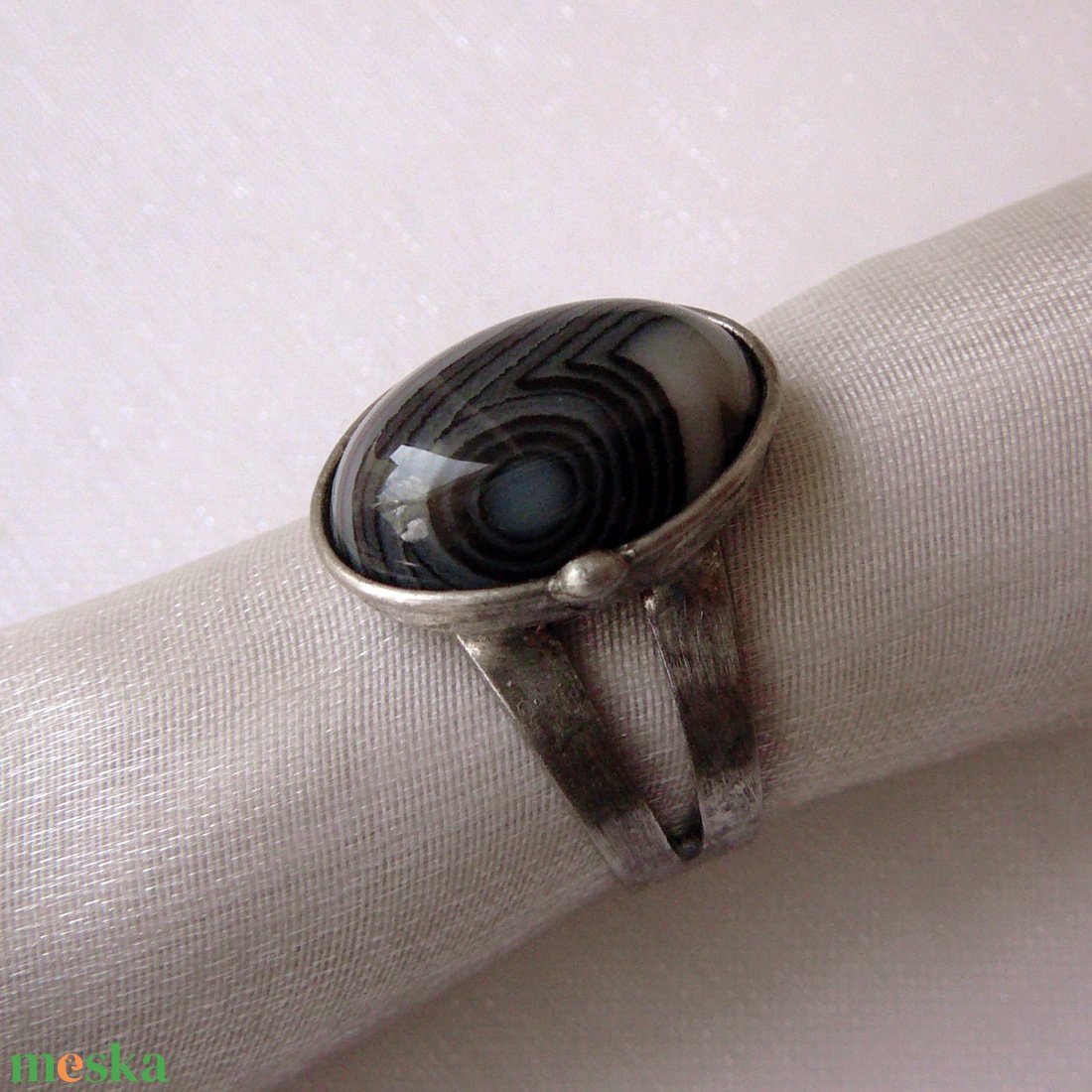 Ónix gyűrű - ékszer - gyűrű - szoliter gyűrű - Meska.hu