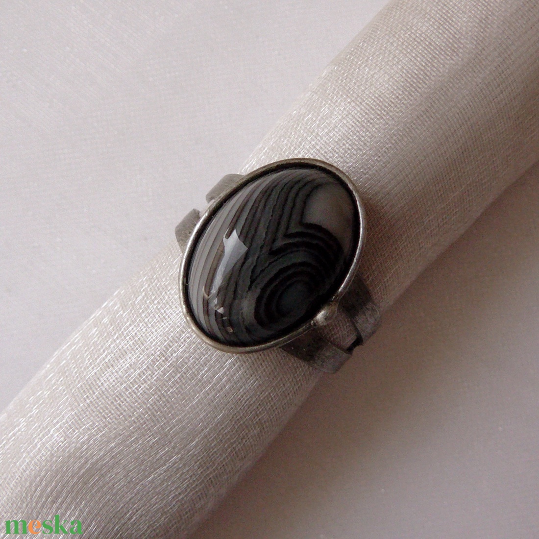 Ónix gyűrű - ékszer - gyűrű - szoliter gyűrű - Meska.hu