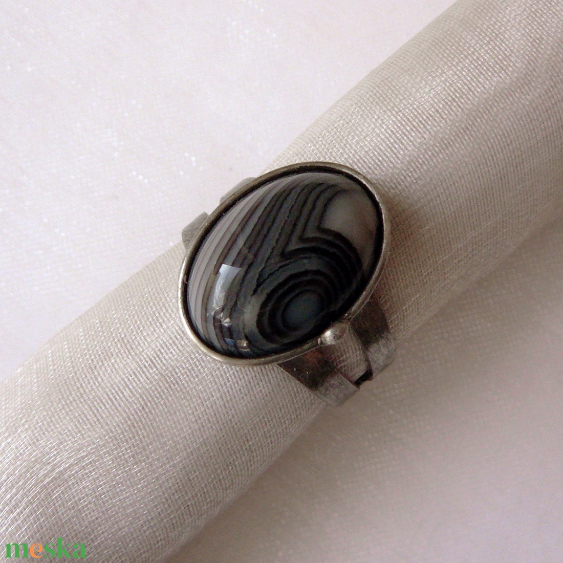 Ónix gyűrű - ékszer - gyűrű - szoliter gyűrű - Meska.hu