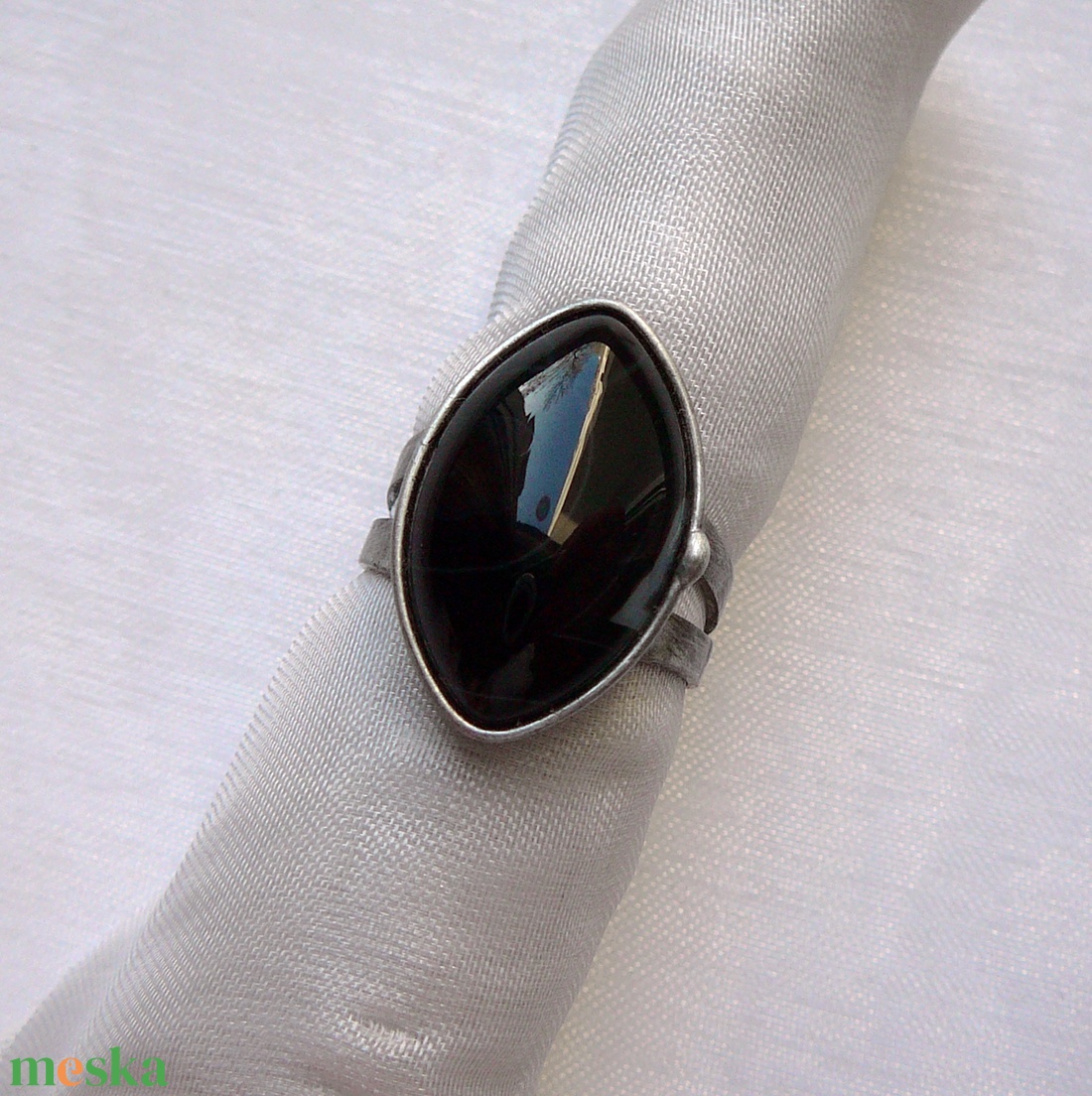 Ónix gyűrű - ékszer - gyűrű - szoliter gyűrű - Meska.hu