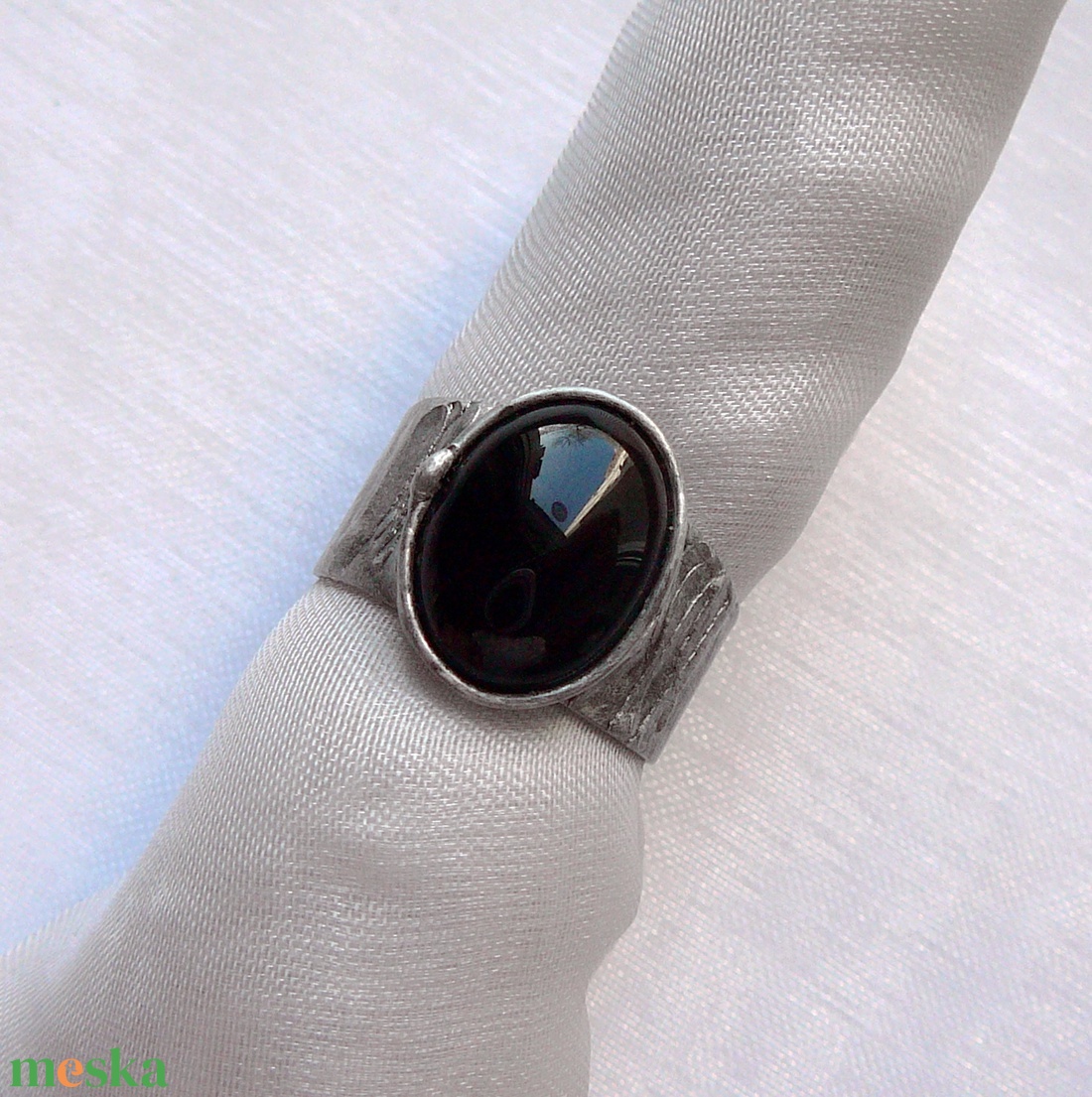 Ónix gyűrű - ékszer - gyűrű - szoliter gyűrű - Meska.hu