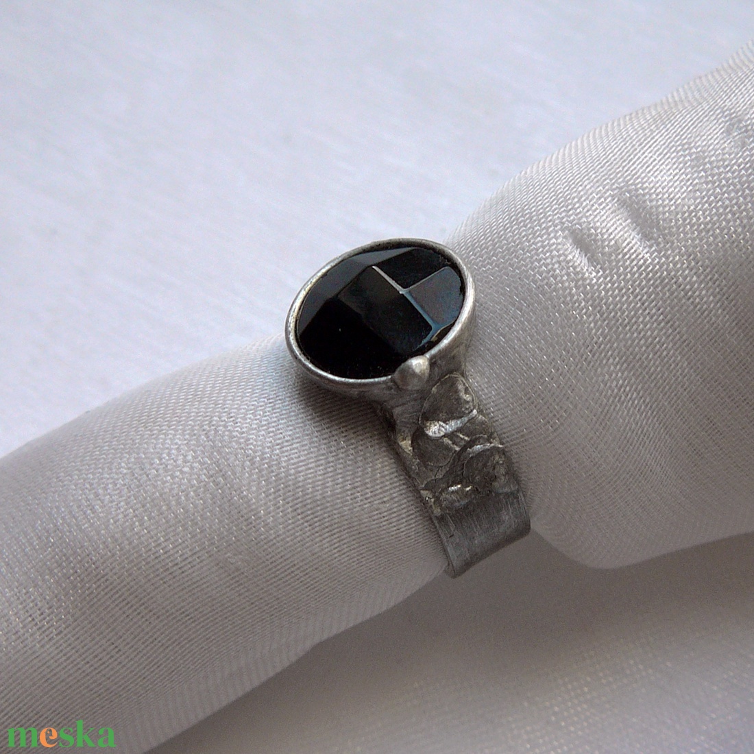 Ónix gyűrű - ékszer - gyűrű - szoliter gyűrű - Meska.hu