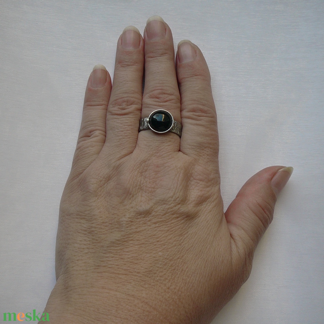 Ónix gyűrű - ékszer - gyűrű - szoliter gyűrű - Meska.hu