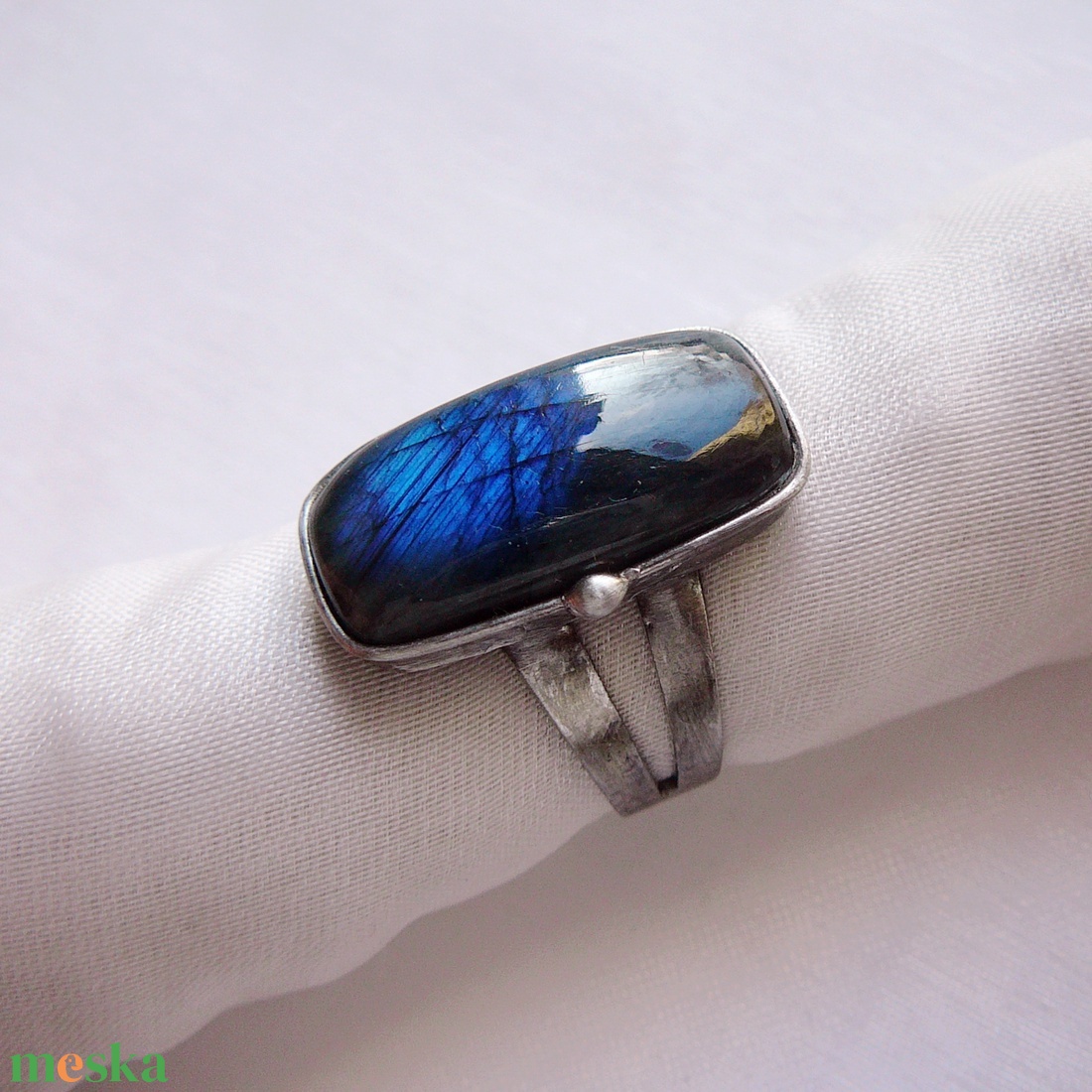Labradorit gyűrű - ékszer - gyűrű - szoliter gyűrű - Meska.hu