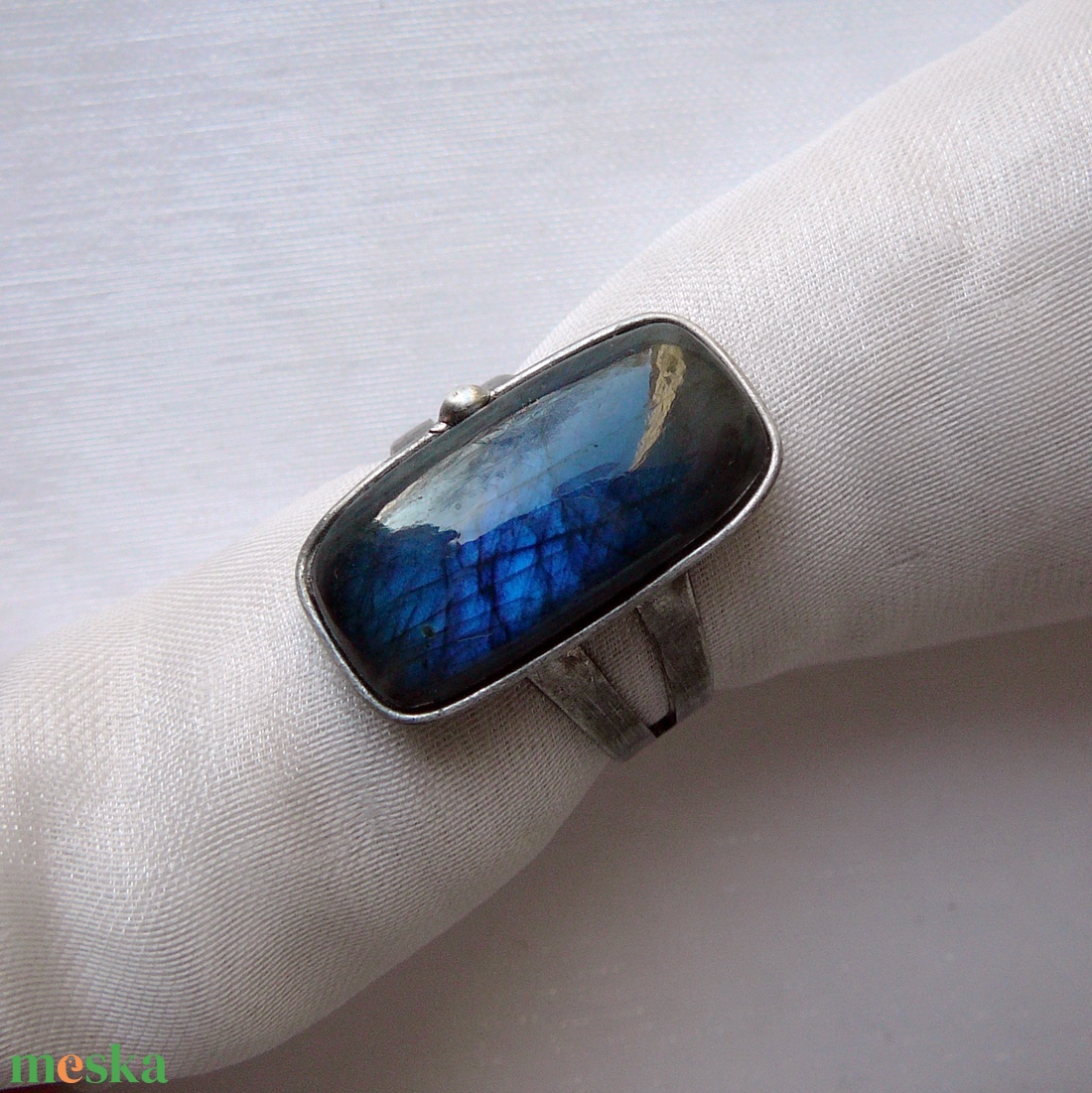 Labradorit gyűrű - ékszer - gyűrű - szoliter gyűrű - Meska.hu