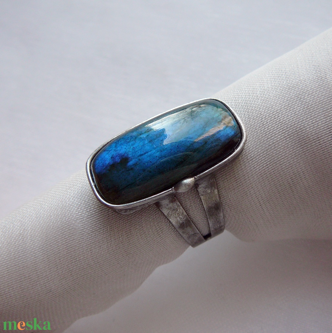 Labradorit gyűrű - ékszer - gyűrű - szoliter gyűrű - Meska.hu
