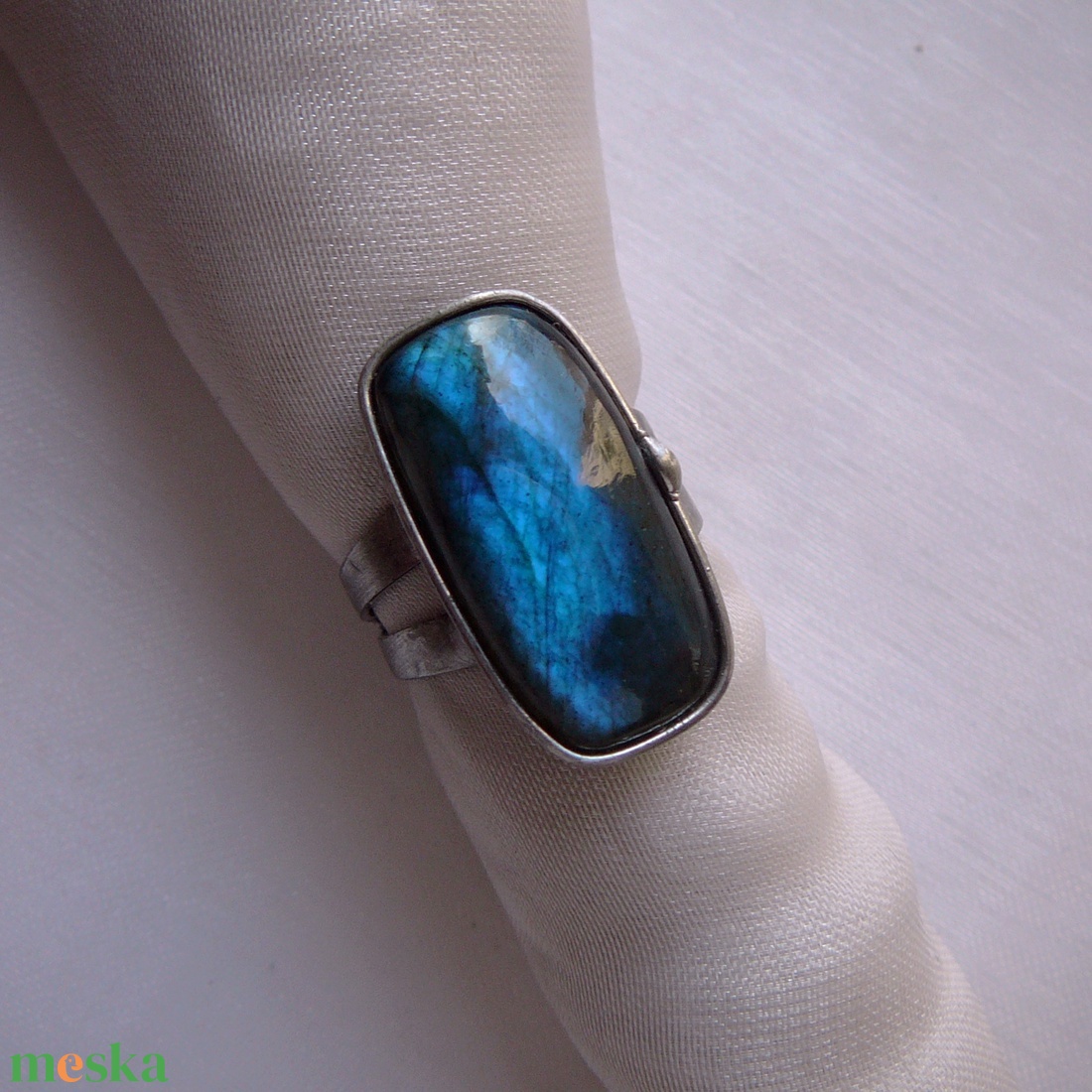 Labradorit gyűrű - ékszer - gyűrű - szoliter gyűrű - Meska.hu
