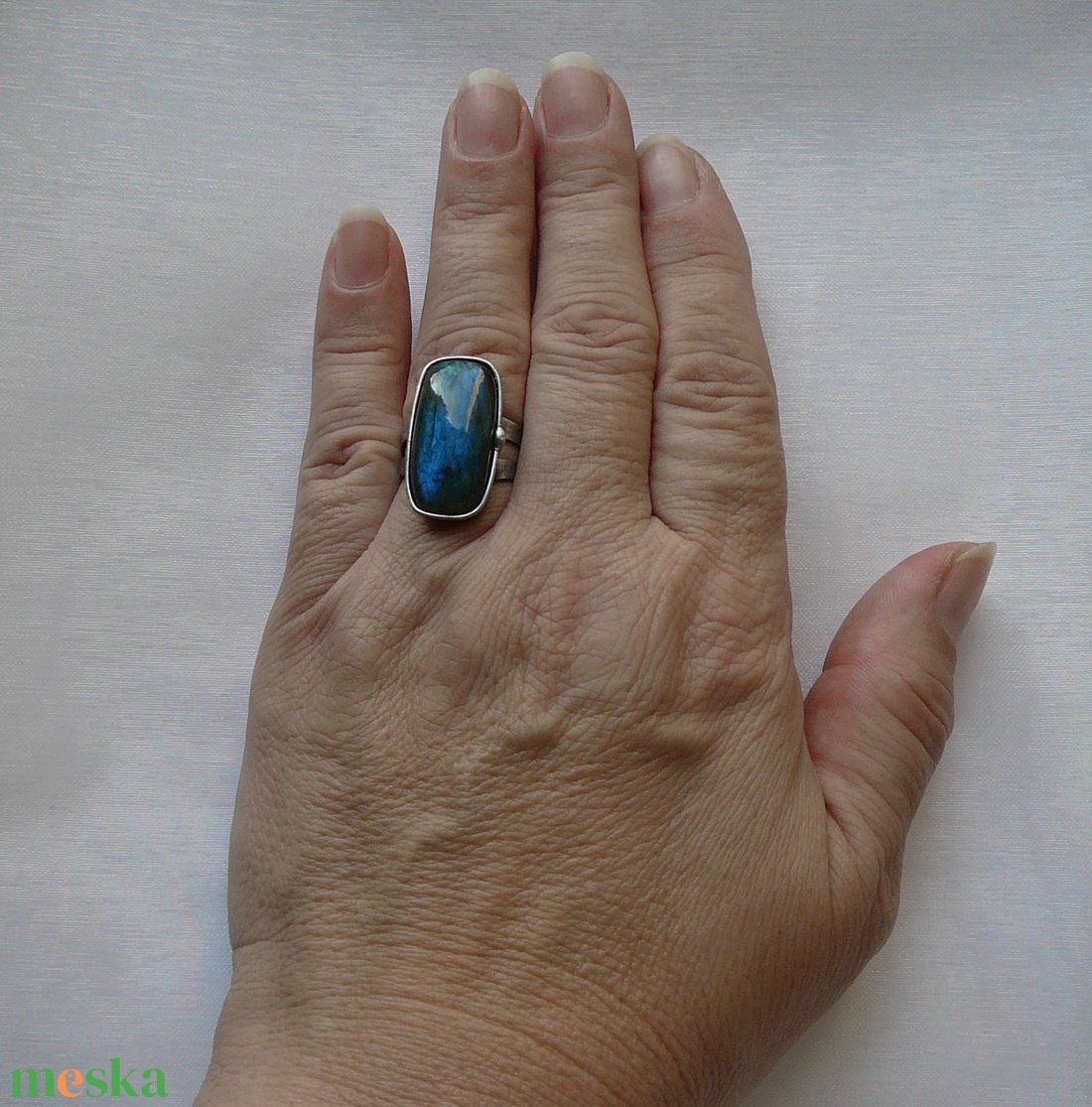 Labradorit gyűrű - ékszer - gyűrű - szoliter gyűrű - Meska.hu
