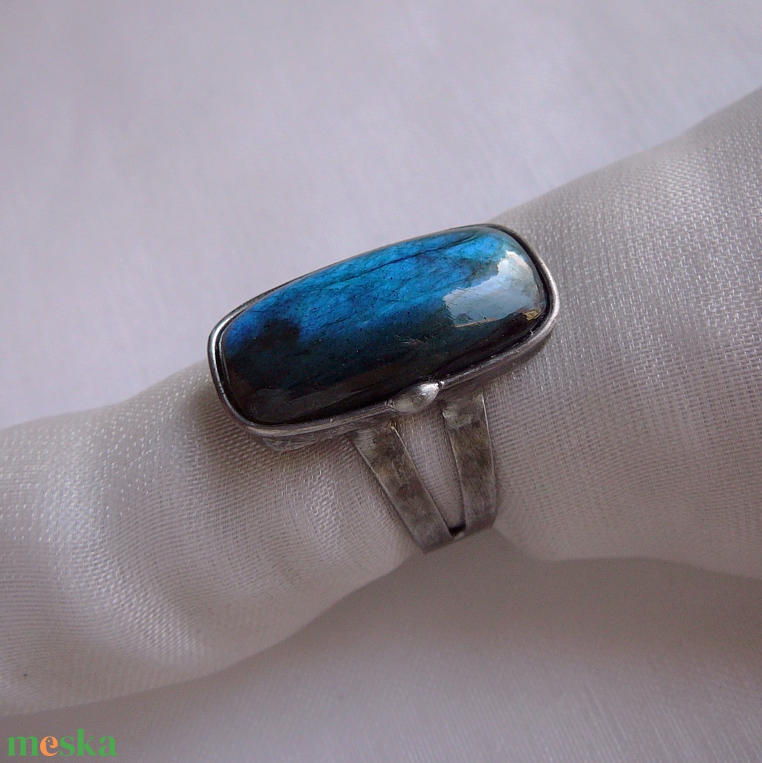 Labradorit gyűrű - ékszer - gyűrű - szoliter gyűrű - Meska.hu