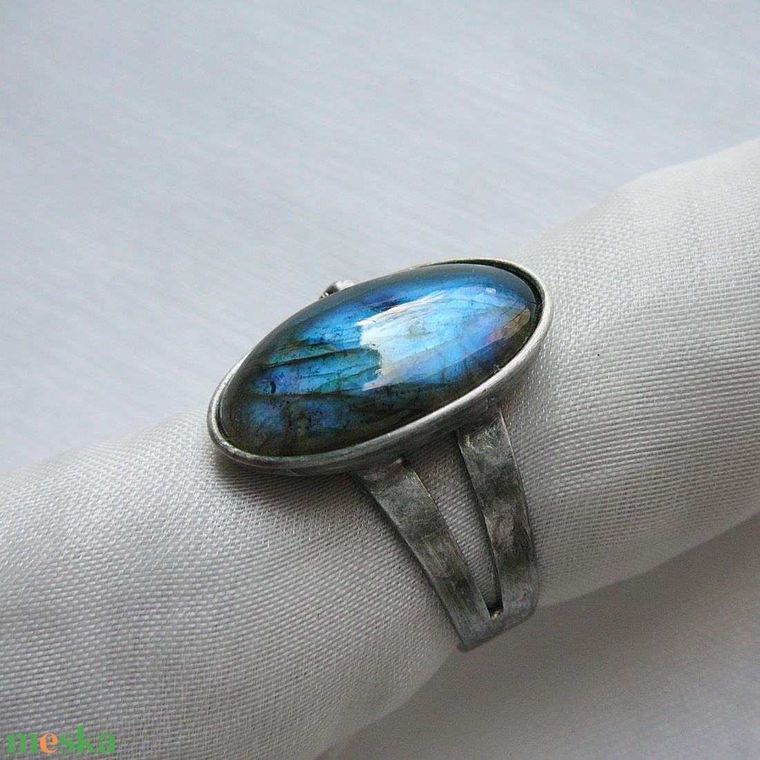 Labradorit gyűrű - ékszer - gyűrű - szoliter gyűrű - Meska.hu