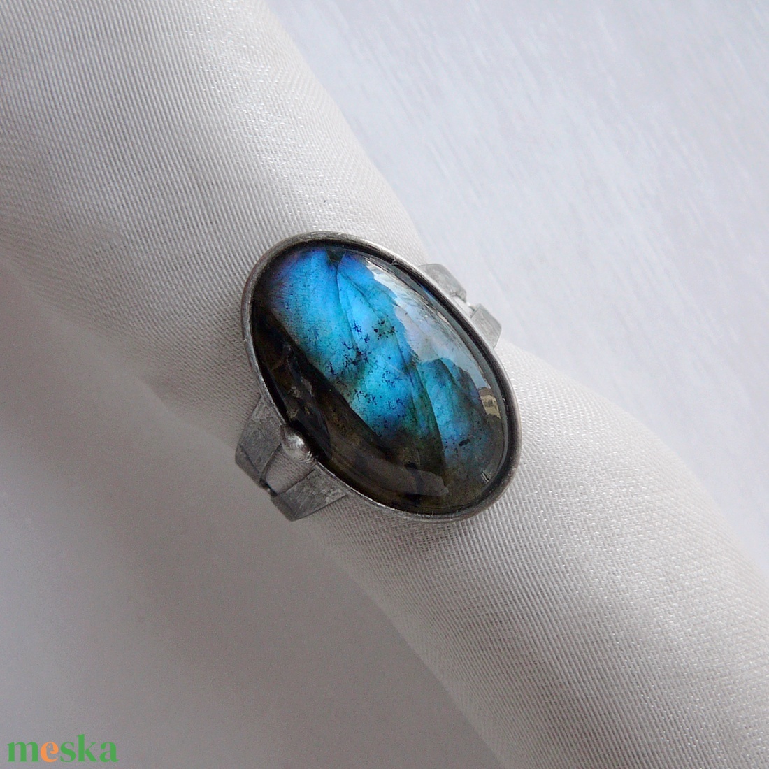 Labradorit gyűrű - ékszer - gyűrű - szoliter gyűrű - Meska.hu