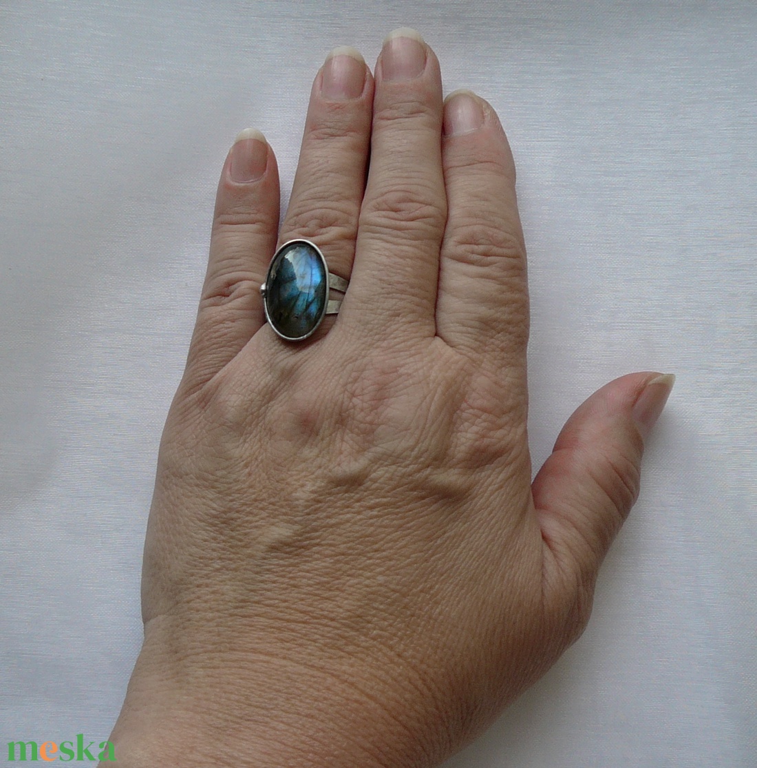 Labradorit gyűrű - ékszer - gyűrű - szoliter gyűrű - Meska.hu
