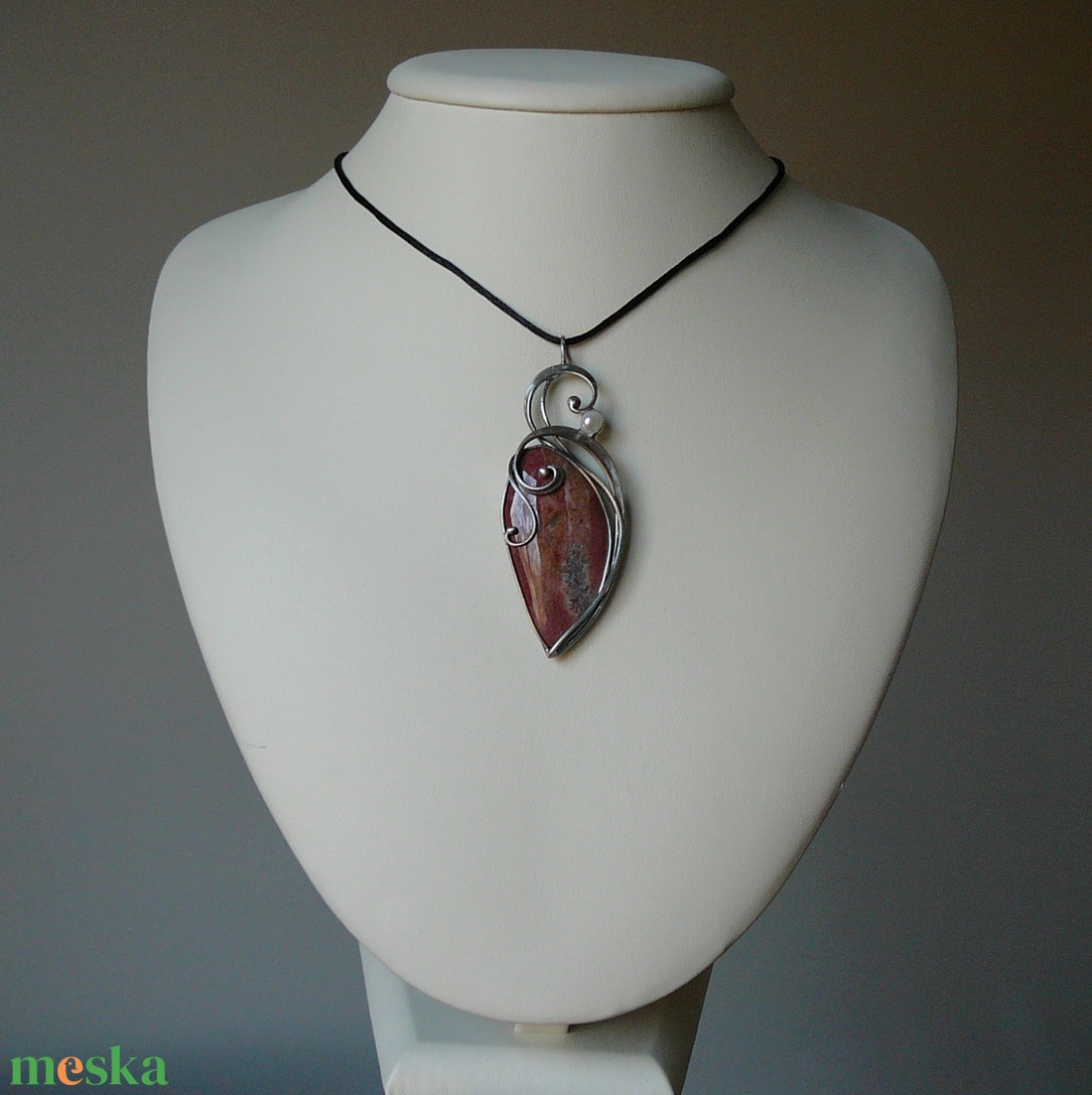 Imperiál jáspis medál - ékszer - nyaklánc - medálos nyaklánc - Meska.hu