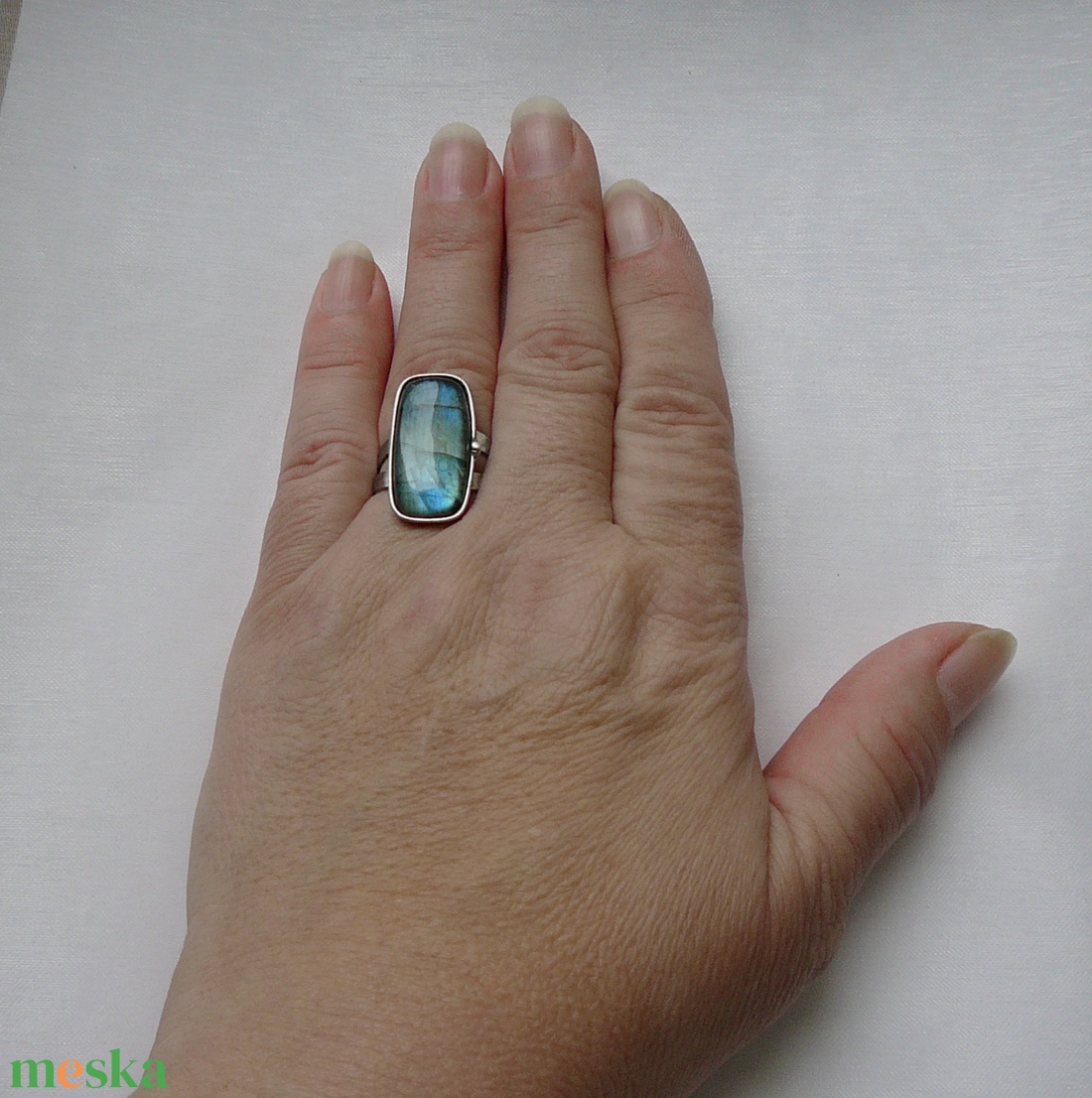 Labradorit gyűrű - ékszer - gyűrű - szoliter gyűrű - Meska.hu