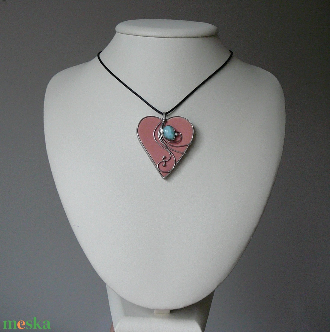 Larimár medál - ékszer - nyaklánc - medálos nyaklánc - Meska.hu