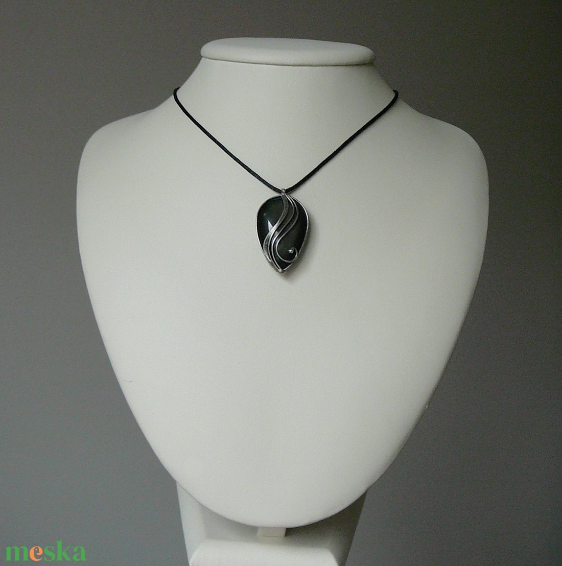 Szivárvány obszidián medál - ékszer - nyaklánc - medálos nyaklánc - Meska.hu