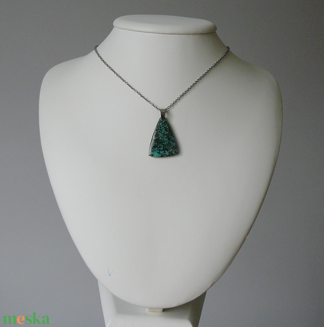 Zöld türkiz medál - ékszer - nyaklánc - medálos nyaklánc - Meska.hu