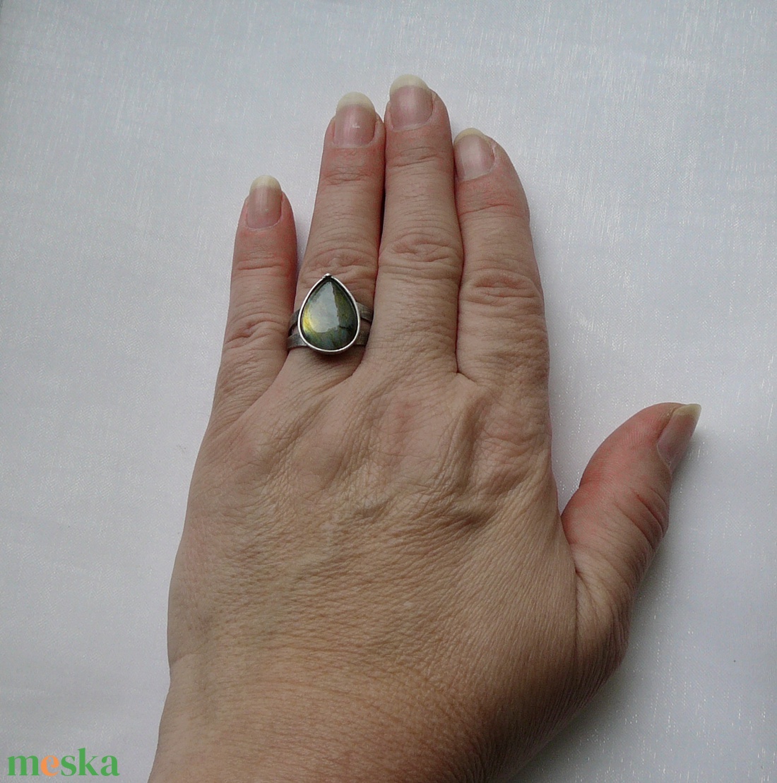 Labradorit gyűrű - ékszer - gyűrű - szoliter gyűrű - Meska.hu