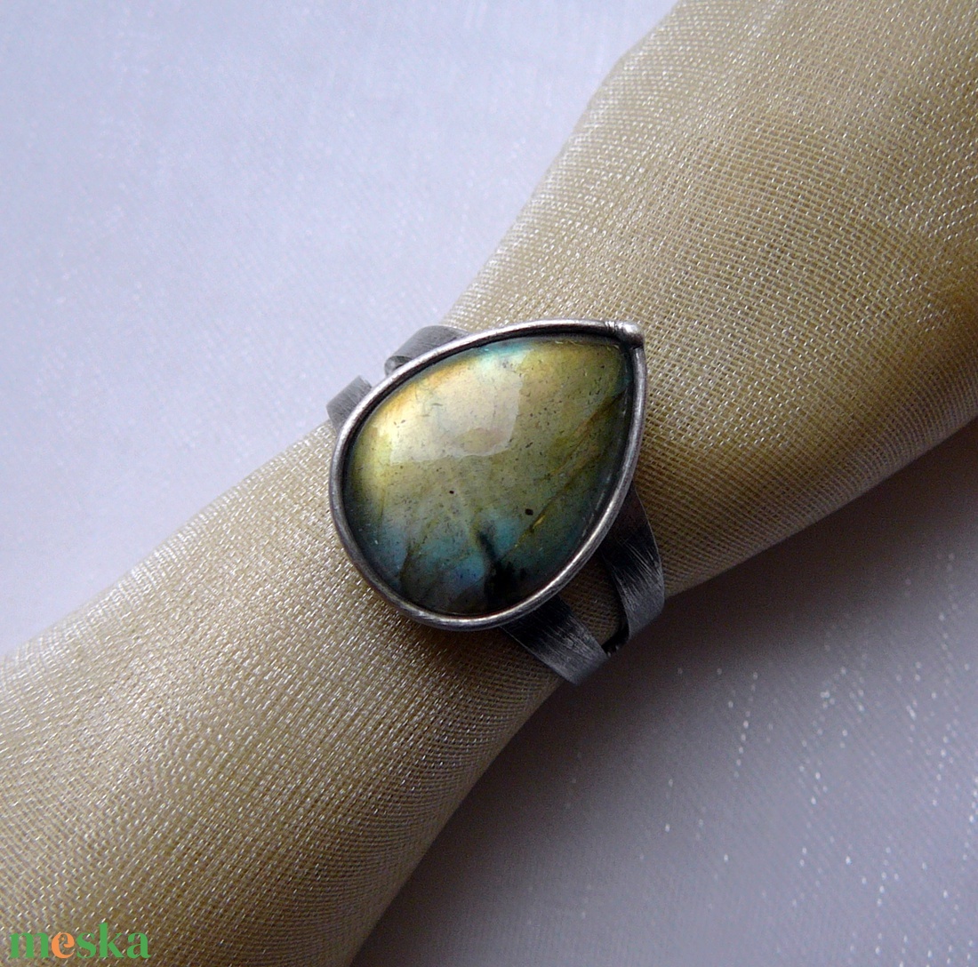 Labradorit gyűrű - ékszer - gyűrű - szoliter gyűrű - Meska.hu