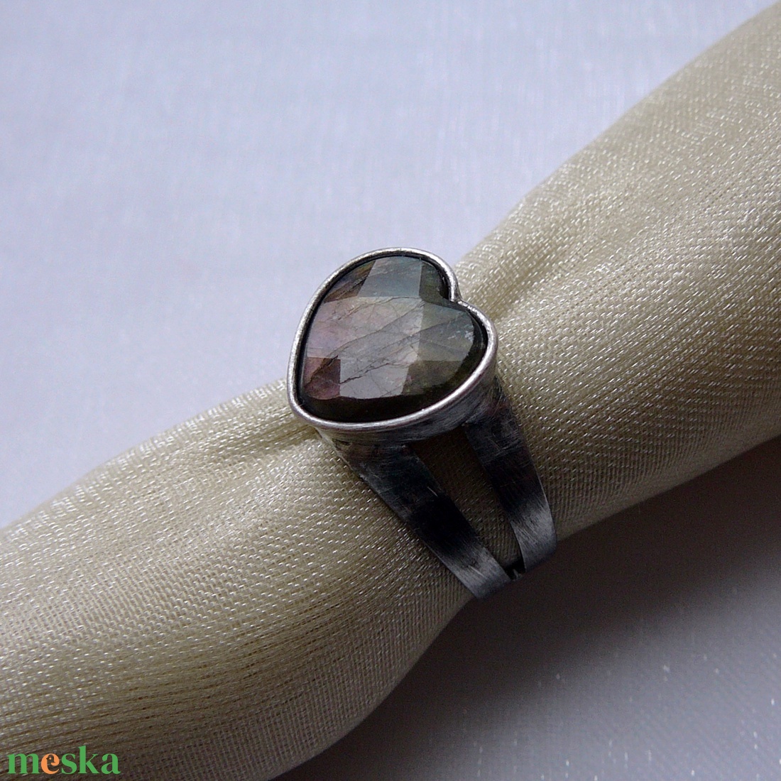 Labradorit gyűrű - ékszer - gyűrű - szoliter gyűrű - Meska.hu