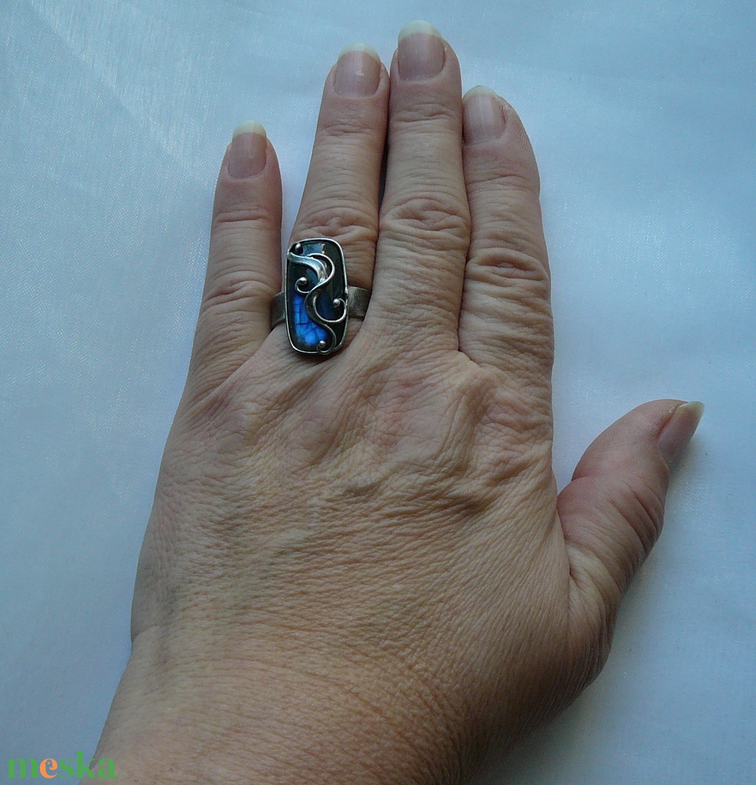 Labradorit gyűrű - ékszer - gyűrű - szoliter gyűrű - Meska.hu