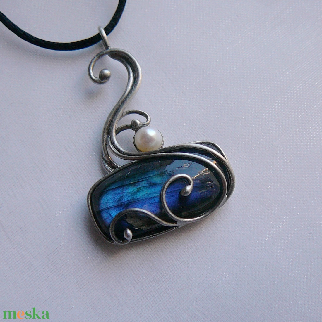 Labradorit medál - ékszer - nyaklánc - medál - Meska.hu