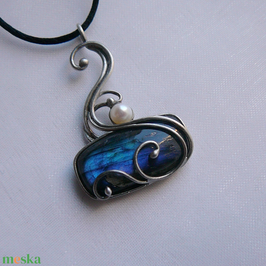 Labradorit medál - ékszer - nyaklánc - medál - Meska.hu