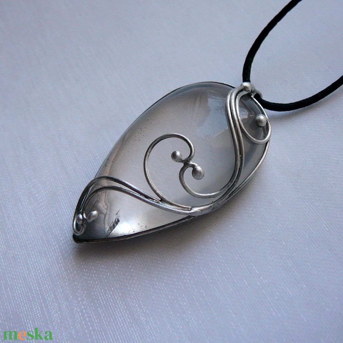 Hegyikristály csepp medál - ékszer - nyaklánc - medálos nyaklánc - Meska.hu