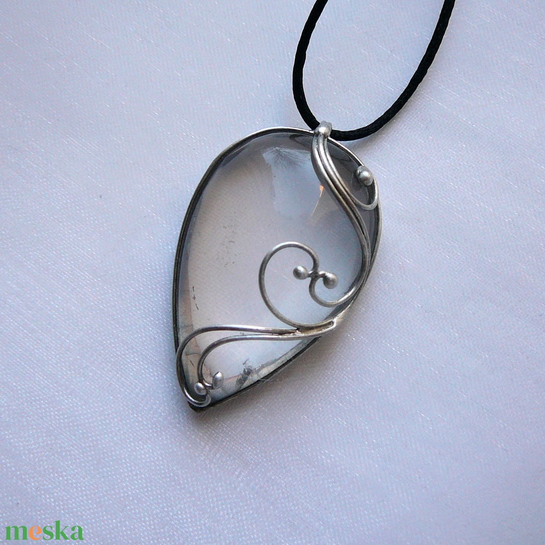 Hegyikristály csepp medál - ékszer - nyaklánc - medálos nyaklánc - Meska.hu