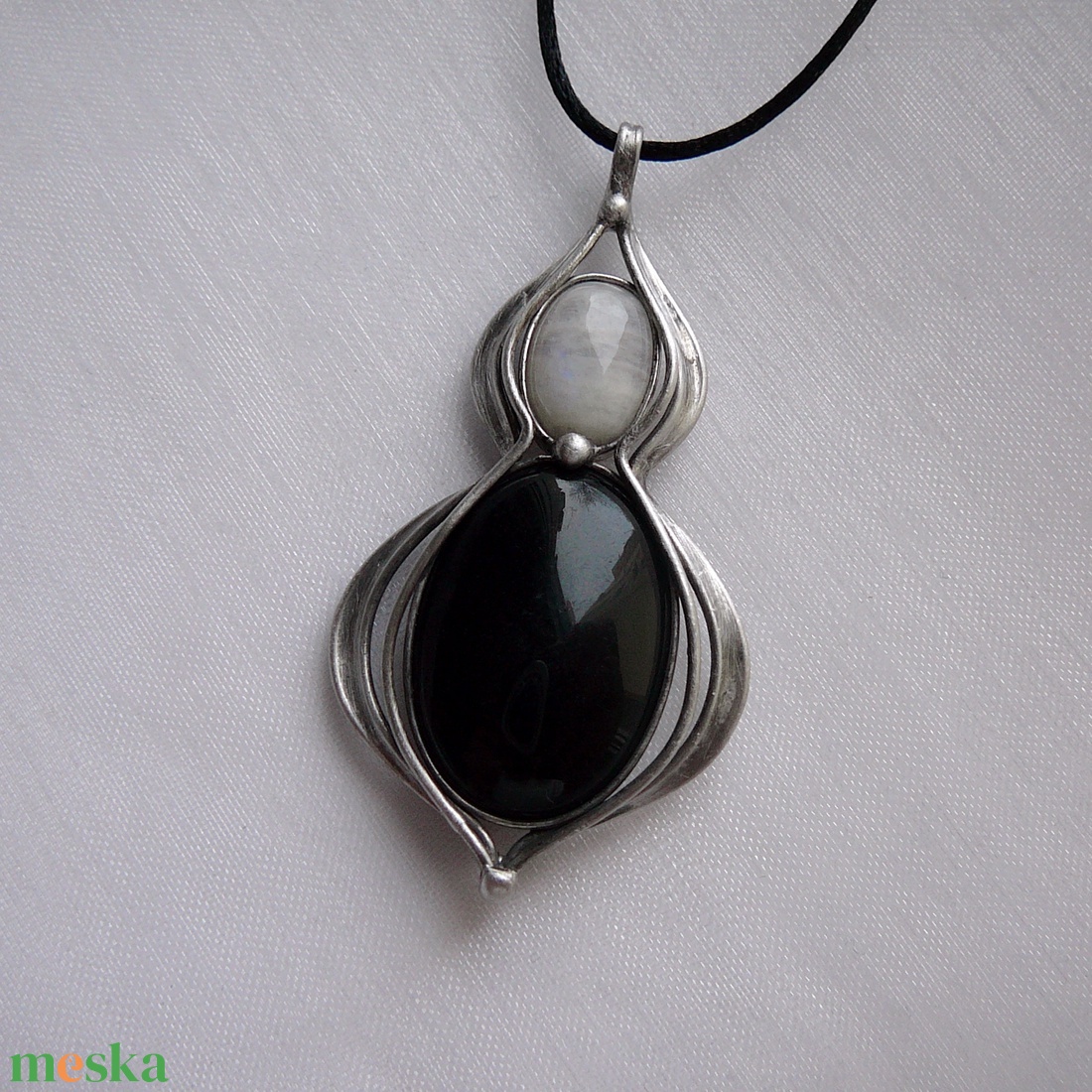 Obszidián medál - ékszer - nyaklánc - medálos nyaklánc - Meska.hu