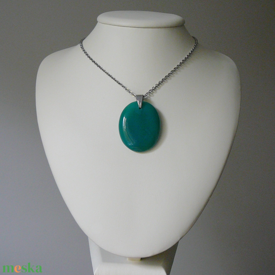 Achát medálos nyaklánc - ékszer - nyaklánc - medál - Meska.hu