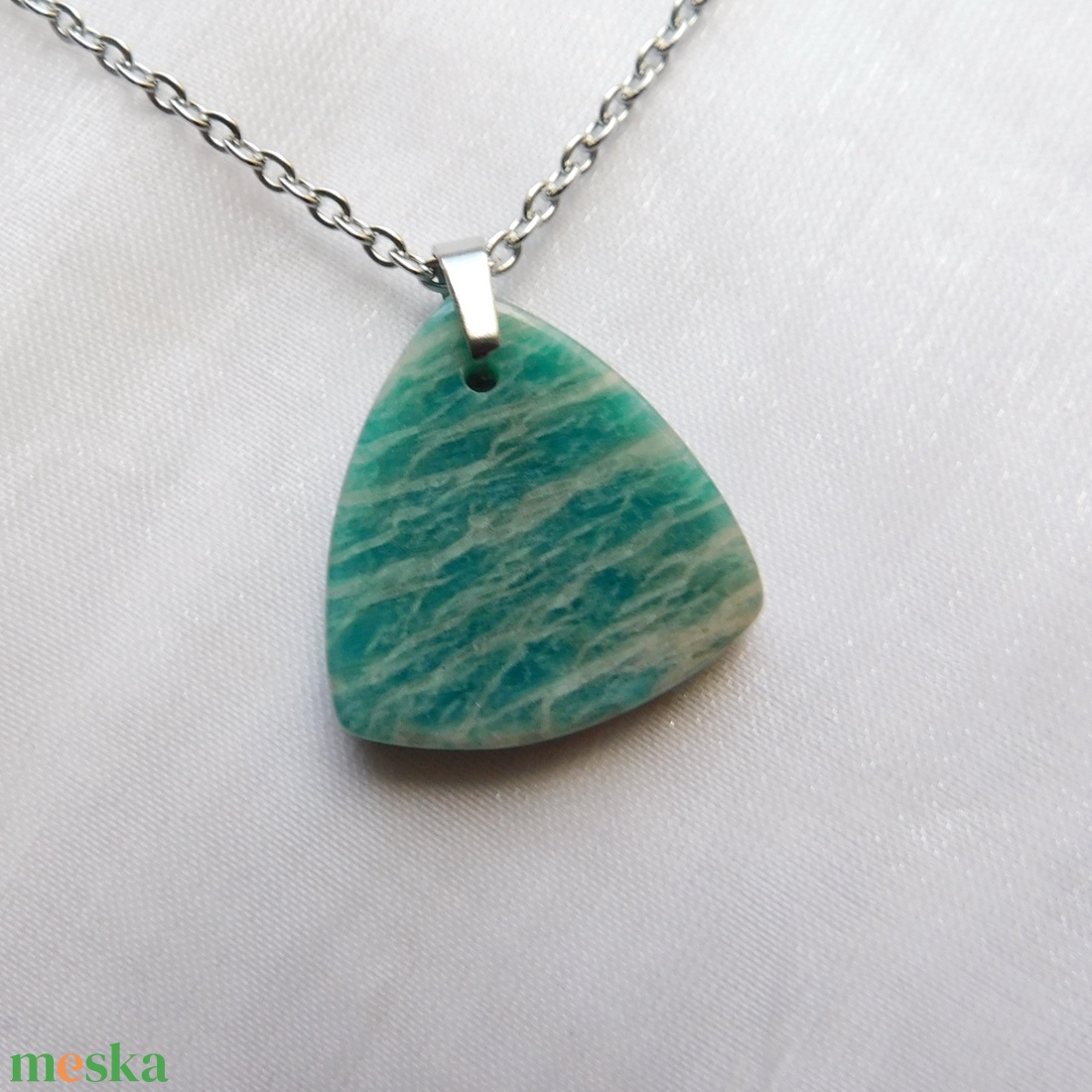 Amazonit medálos nyaklánc - ékszer - nyaklánc - medálos nyaklánc - Meska.hu