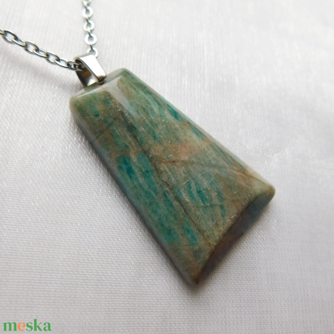 Amazonit medálos nyaklánc - ékszer - nyaklánc - medálos nyaklánc - Meska.hu