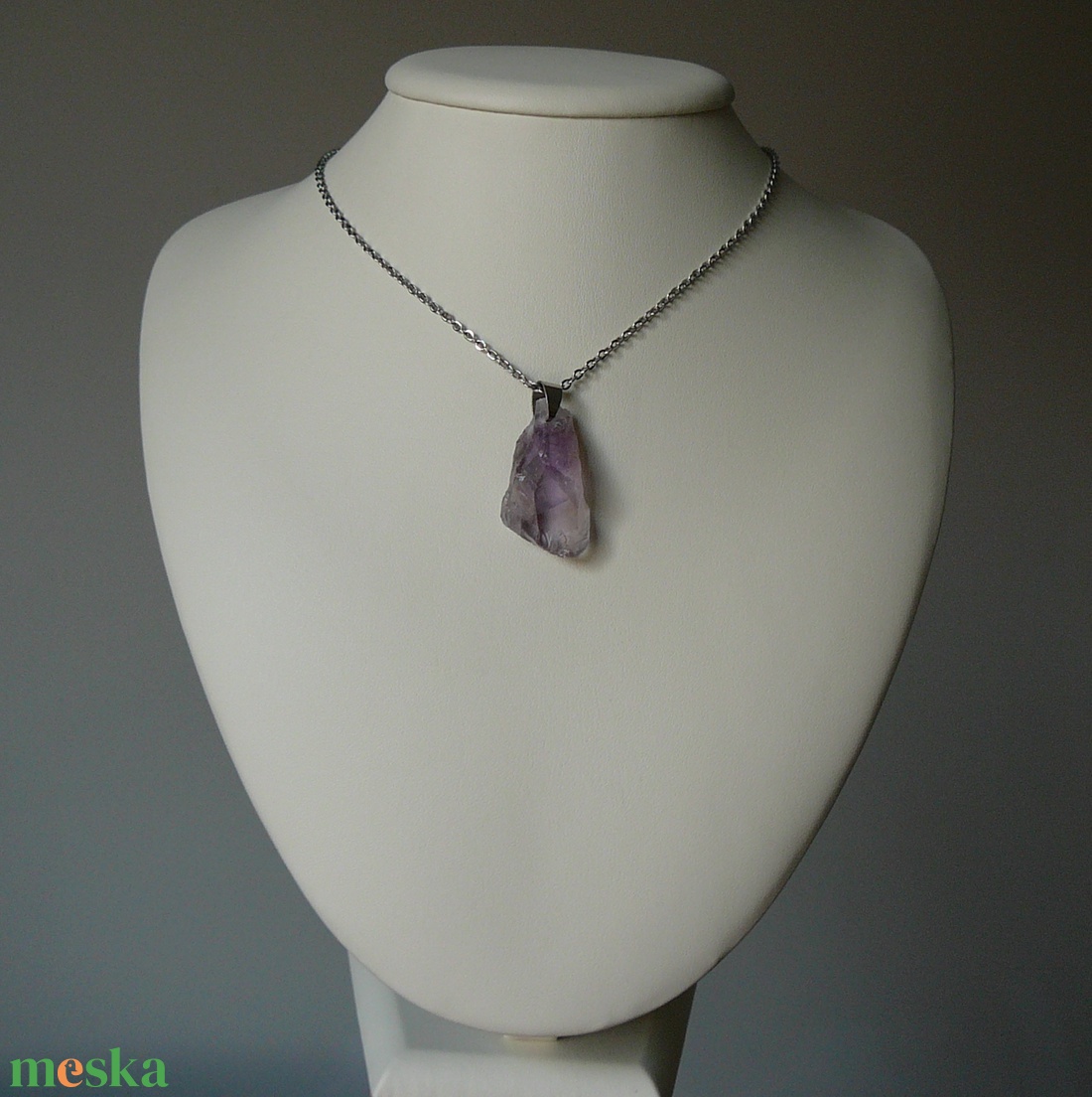 Ametiszt medálos nyaklánc - ékszer - nyaklánc - medálos nyaklánc - Meska.hu