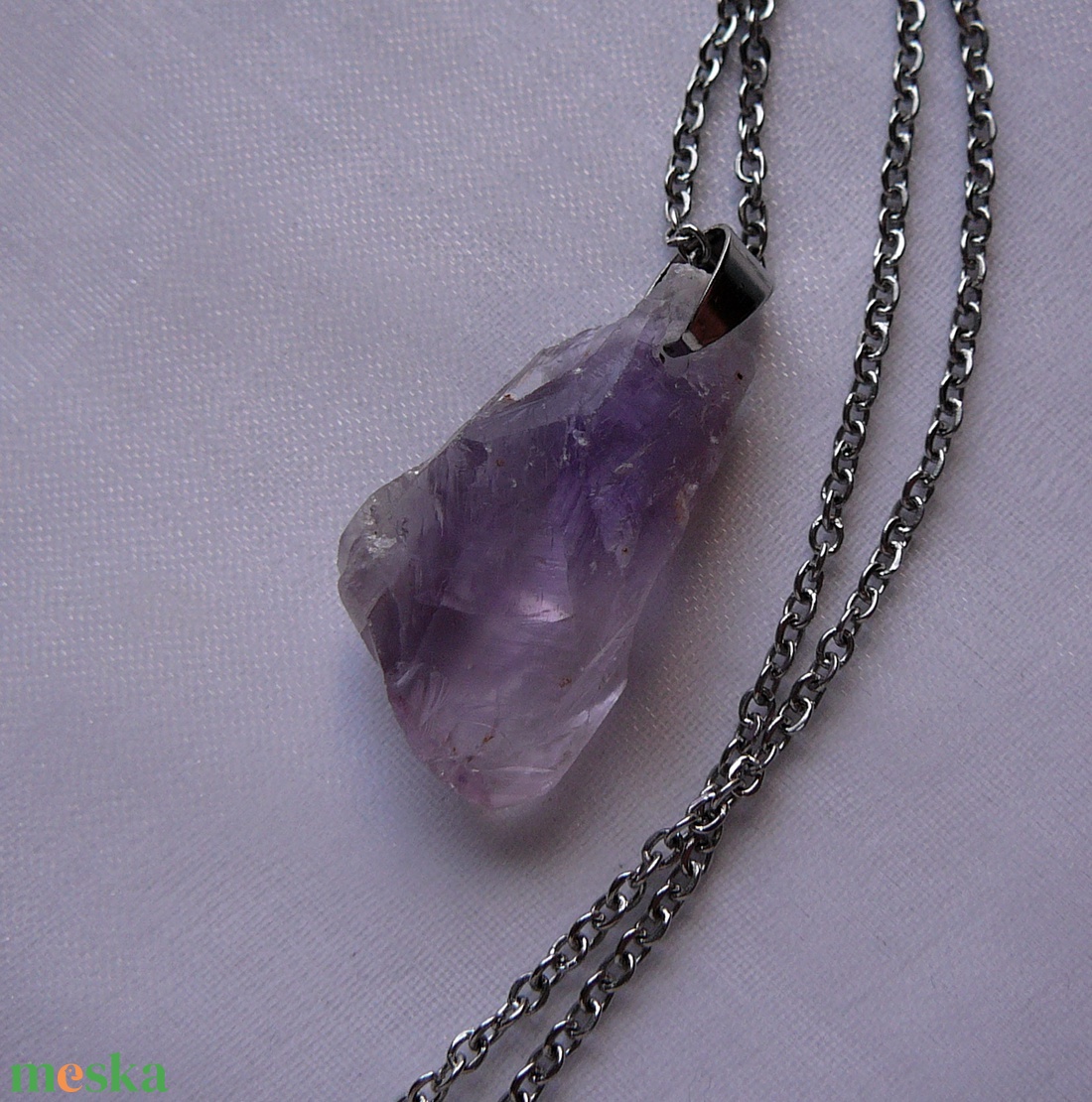 Ametiszt medálos nyaklánc - ékszer - nyaklánc - medálos nyaklánc - Meska.hu