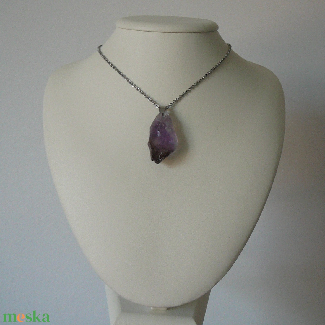 Ametiszt medálos nyaklánc - ékszer - nyaklánc - medálos nyaklánc - Meska.hu