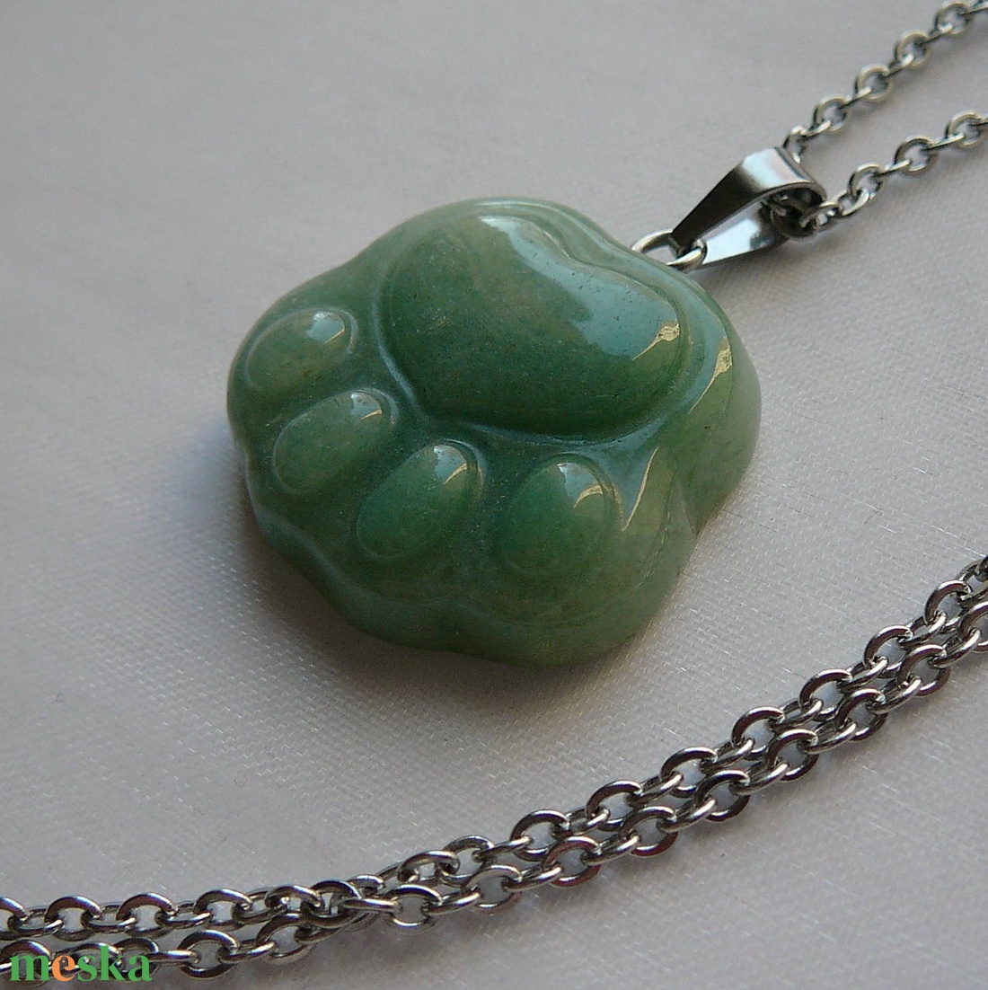 Aventurin tappancs medálos nyaklánc - ékszer - nyaklánc - medálos nyaklánc - Meska.hu