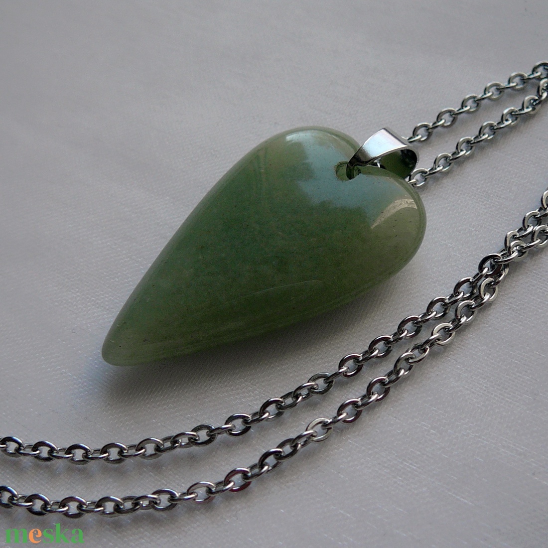 Aventurin szív medálos nyaklánc - ékszer - nyaklánc - medálos nyaklánc - Meska.hu