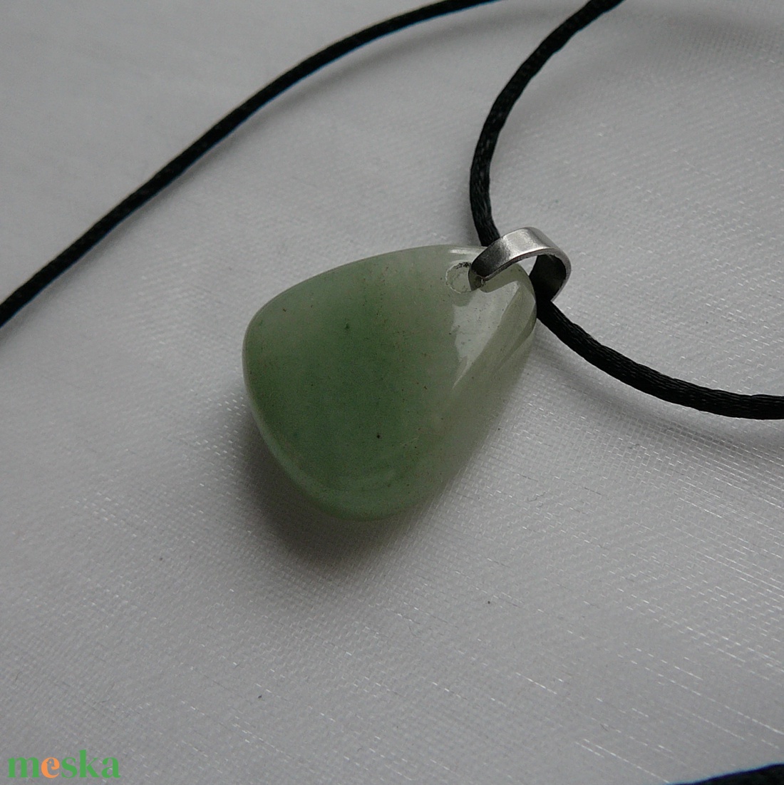 Aventurin csepp medálos nyaklánc - ékszer - nyaklánc - medálos nyaklánc - Meska.hu